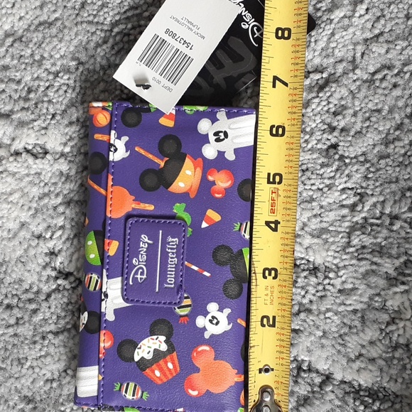 Loungefly Disney Micky Hallotreat Halloween mini bkpk and matching wallet NWT - Picture 2 of 7